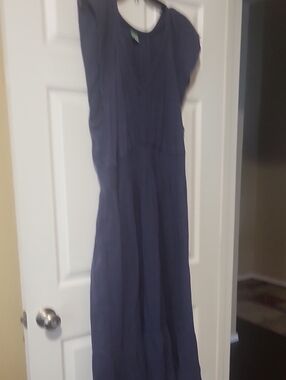 Old Navy Navy Cap-Sleeve Maxi Dress